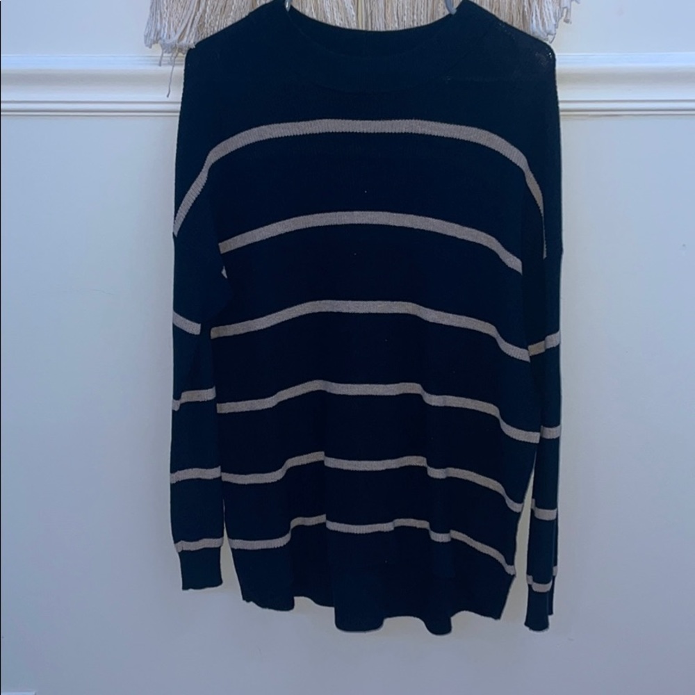 Blue and nude sweater